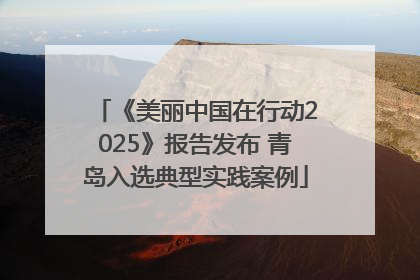 《美丽中国在行动2025》报告发布 青岛入选典型实践案例