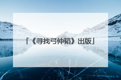 《寻找弓仲韬》出版