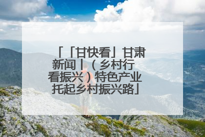 「甘快看」甘肃新闻丨（乡村行 看振兴）特色产业托起乡村振兴路