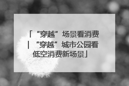 “穿越”场景看消费｜“穿越”城市公园看低空消费新场景