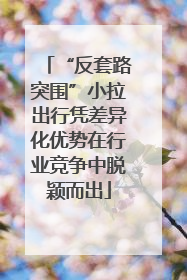 “反套路突围”小拉出行凭差异化优势在行业竞争中脱颖而出