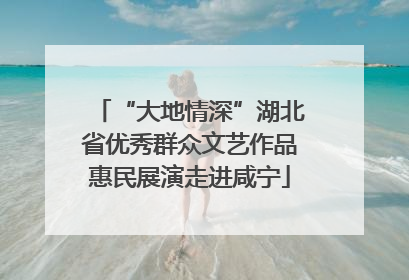 “大地情深”湖北省优秀群众文艺作品惠民展演走进咸宁