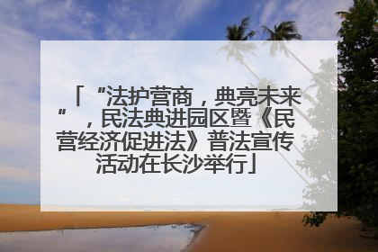 “法护营商，典亮未来”，民法典进园区暨《民营经济促进法》普法宣传活动在长沙举行