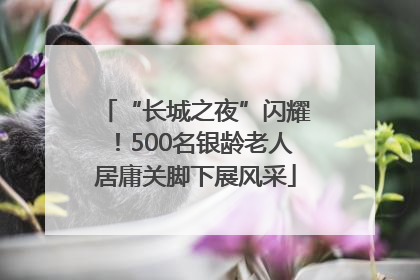 “长城之夜”闪耀！500名银龄老人居庸关脚下展风采