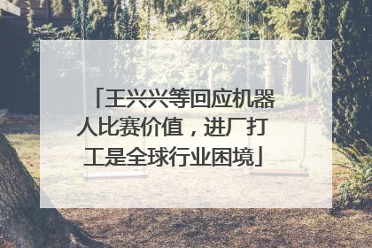 王兴兴等回应机器人比赛价值，进厂打工是全球行业困境