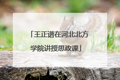 王正谱在河北北方学院讲授思政课