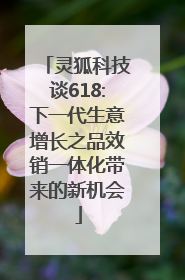 灵狐科技谈618:下一代生意增长之品效销一体化带来的新机会