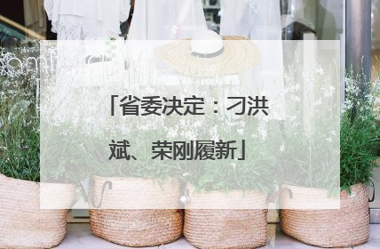 省委决定：刁洪斌、荣刚履新