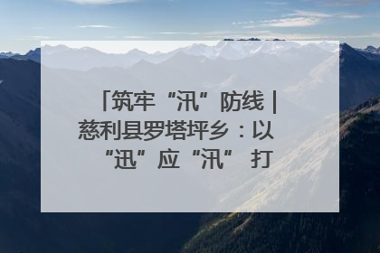 筑牢“汛”防线｜慈利县罗塔坪乡：以“迅”应“汛” 打赢暴雨防御战