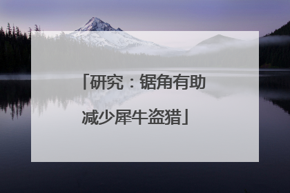 研究：锯角有助减少犀牛盗猎