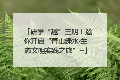研学“趣”三明！邀你开启“青山绿水·生态文明实践之旅”~