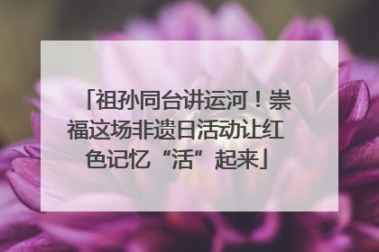 祖孙同台讲运河！崇福这场非遗日活动让红色记忆“活”起来
