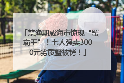 禁渔期威海市惊现“蟹霸王”！七人强卖3000元劣质蟹被铐！