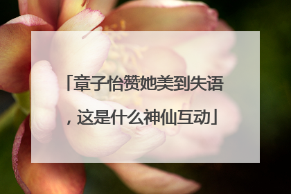 章子怡赞她美到失语，这是什么神仙互动