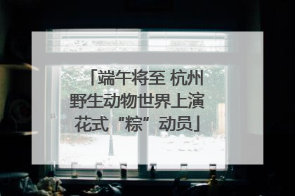 端午将至 杭州野生动物世界上演花式“粽”动员