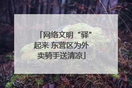 网络文明“驿”起来 东营区为外卖骑手送清凉