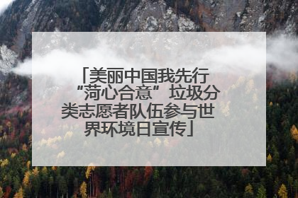 美丽中国我先行 “菏心合意”垃圾分类志愿者队伍参与世界环境日宣传