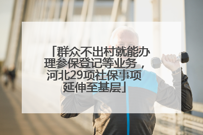 群众不出村就能办理参保登记等业务，河北29项社保事项延伸至基层