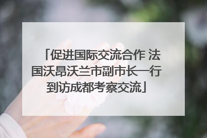 促进国际交流合作 法国沃昂沃兰市副市长一行到访成都考察交流
