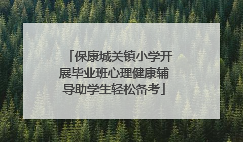 保康城关镇小学开展毕业班心理健康辅导助学生轻松备考