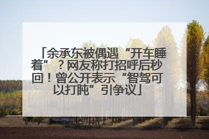 余承东被偶遇“开车睡着”？网友称打招呼后秒回！曾公开表示“智驾可以打盹”引争议