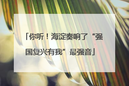 你听！海淀奏响了“强国复兴有我”最强音