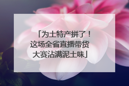 为土特产拼了！这场全省直播带货大赛沾满泥土味
