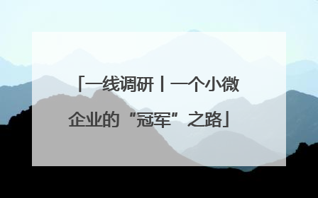 一线调研丨一个小微企业的“冠军”之路