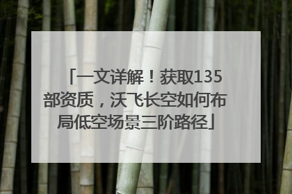 一文详解！获取135部资质，沃飞长空如何布局低空场景三阶路径