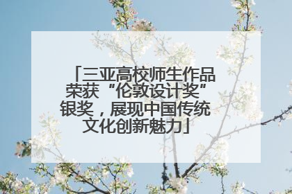 三亚高校师生作品荣获“伦敦设计奖”银奖，展现中国传统文化创新魅力