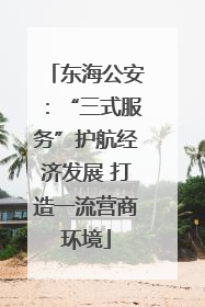 东海公安：“三式服务”护航经济发展 打造一流营商环境