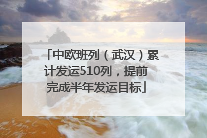 中欧班列（武汉）累计发运510列，提前完成半年发运目标