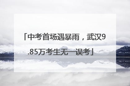 中考首场遇暴雨，武汉9.85万考生无一误考