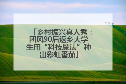乡村振兴真人秀：团风90后返乡大学生用“科技魔法”种出彩虹番茄