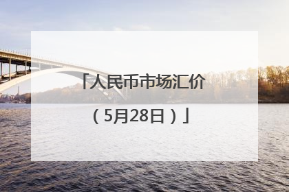 人民币市场汇价（5月28日）