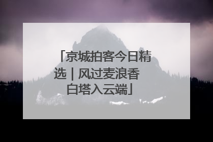 京城拍客今日精选｜风过麦浪香 白塔入云端
