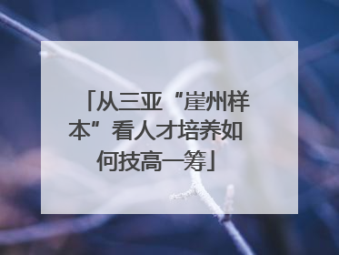 从三亚“崖州样本”看人才培养如何技高一筹