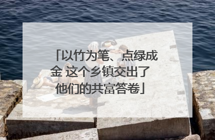 以竹为笔、点绿成金 这个乡镇交出了他们的共富答卷