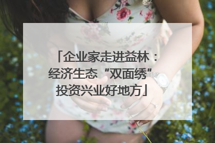 企业家走进益林：经济生态“双面绣” 投资兴业好地方