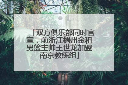 双方俱乐部同时官宣，前浙江稠州金租男篮主帅王世龙加盟南京教练组