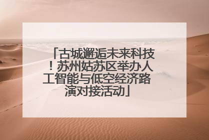 古城邂逅未来科技！苏州姑苏区举办人工智能与低空经济路演对接活动