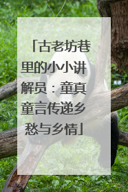 古老坊巷里的小小讲解员：童真童言传递乡愁与乡情