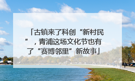 古镇来了科创“新村民”，青浦这场文化节也有了“赛博邻里”新故事