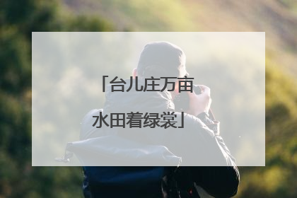 台儿庄万亩水田着绿裳
