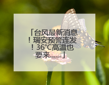 台风最新消息！瑞安预警连发！36℃高温也要来……