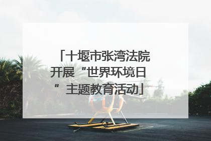 十堰市张湾法院开展“世界环境日”主题教育活动