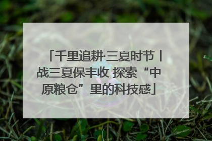 千里追耕·三夏时节丨战三夏保丰收 探索“中原粮仓”里的科技感