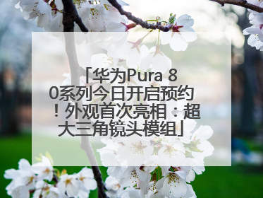 华为Pura 80系列今日开启预约！外观首次亮相：超大三角镜头模组