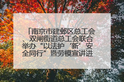 南京市建邺区总工会、双闸街道总工会联合举办“以法护‘新’安全同行”暨劳模宣讲进工地服务活动