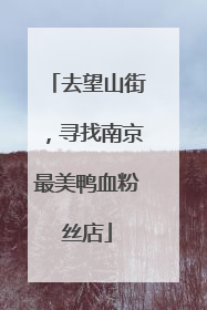 去望山街，寻找南京最美鸭血粉丝店